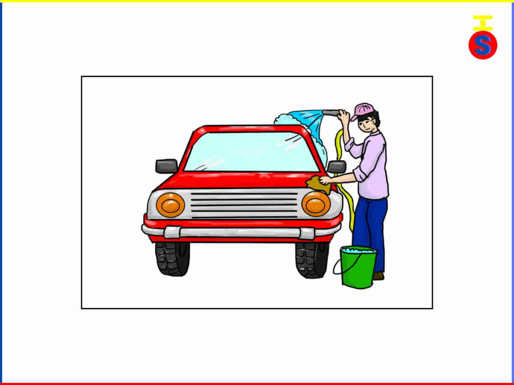 ಒಬ್ಬ-ವ್ಯಕ್ತಿ-ಕಾರನ್ನು-ತೊಳೆದು-ಶುಚಿಗೊಳಿಸುವ-ಜೊತೆಗೆ-ಬಟ್ಟೆಯಿಂದ-ವರಸಿ-ಹೆಚ್ಚಿನ-ಕಾಳಜಿ-ವಹಿಸುವ-ಗುಣವನ್ನು-ತೋರಿಸುವ-ಕಾರ್ಟೂನ್-ಚಿತ್ರ 